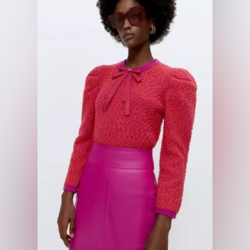 UTERQUE PINK BOW JUMPER